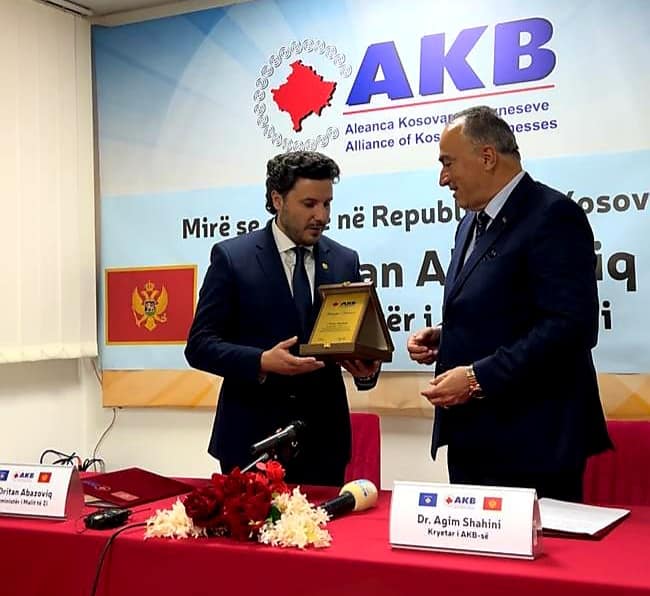 AKB-ja i ndan mirënjohje Dritan Abazoviqit, për bashkëpunimin dhe mbështetjen e bizneseve