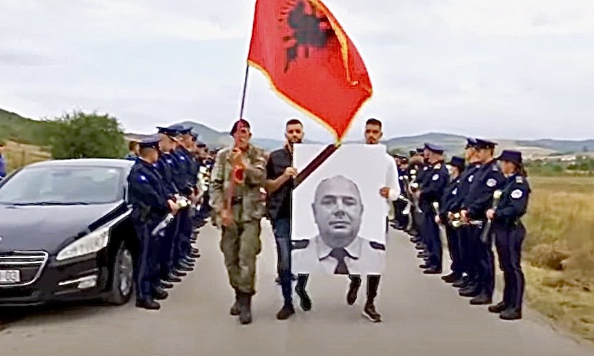 Ceremonia e varrimit të policit Afrim Bunjaku