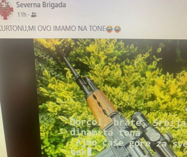 Organizata terroriste serbe “Severna Brigada” kërcënon edhe Kurtin