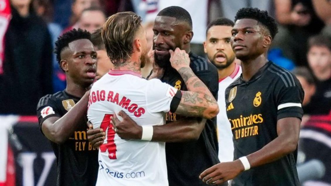 “Shihemi jashtë” – Ramos dhe Rudiger gjatë përplasjes që kishin në ndeshjen Sevilla – Real Madrid