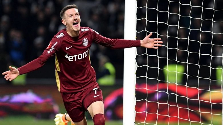 Ermal Krasniqi shënon në humbjen e Rapid Bukureshtit ndaj Clujit