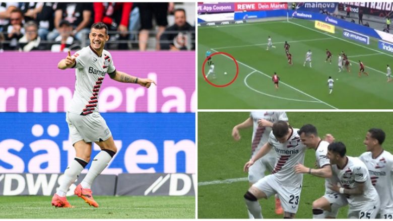 Granit Xhaka me ‘predhën’ e radhës në Bundesliga – super goli i tretë sezonal me fanellën e Bayer Leverkusen