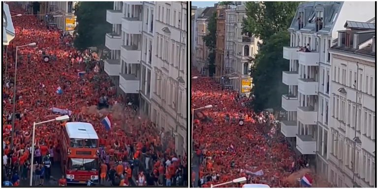 E jashtëzakonshme: Tifozët e Holandës shkaktojnë ‘tërmet’ në Leipzig