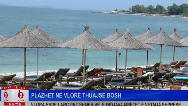 Plazhet e Vlorës thuajse bosh e larg pritshmërive, fundjava mbetet e vetmja shpresë