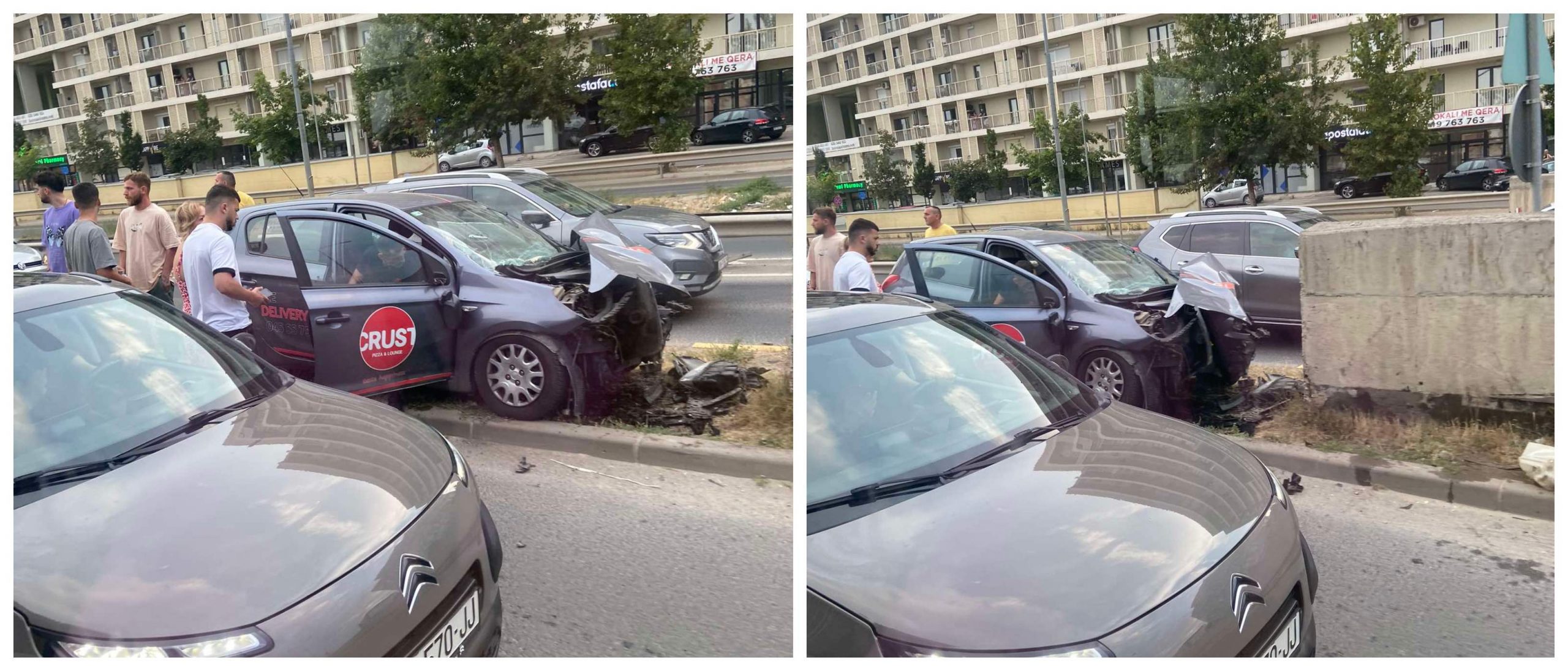 Aksident trafiku te “Rrethi i Flamurit” në Prishtinë