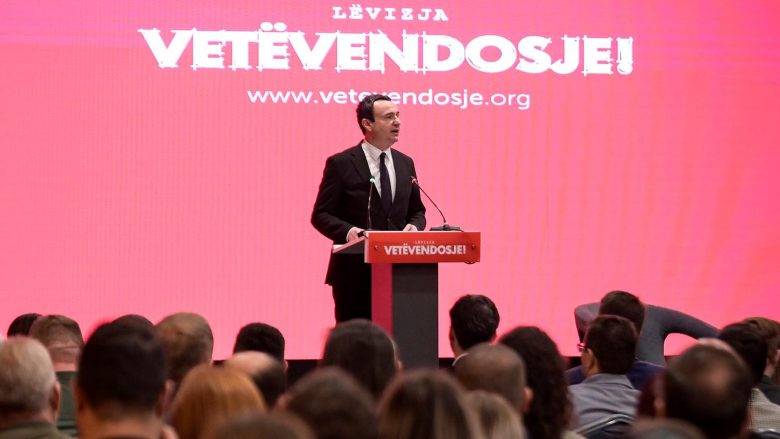 Kurti në mbledhjen e Vetëvendosjes: ShBA-të, partneri dhe aleati ynë i pazëvendësueshëm