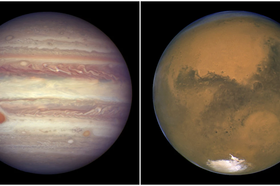 Marsi dhe Jupiteri bëhen të afërt në qiellin e natës, afrimi i radhës i planetëvë më 2033