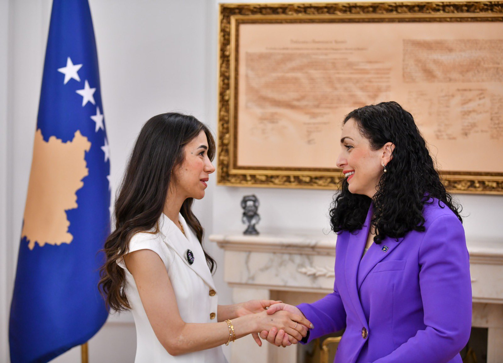 Osmani për takimin me fituesen e Nobelit, Nadia Murad: Bashkë në mbështetje të të mbijetuarve të dhunës seksuale gjatë luftës