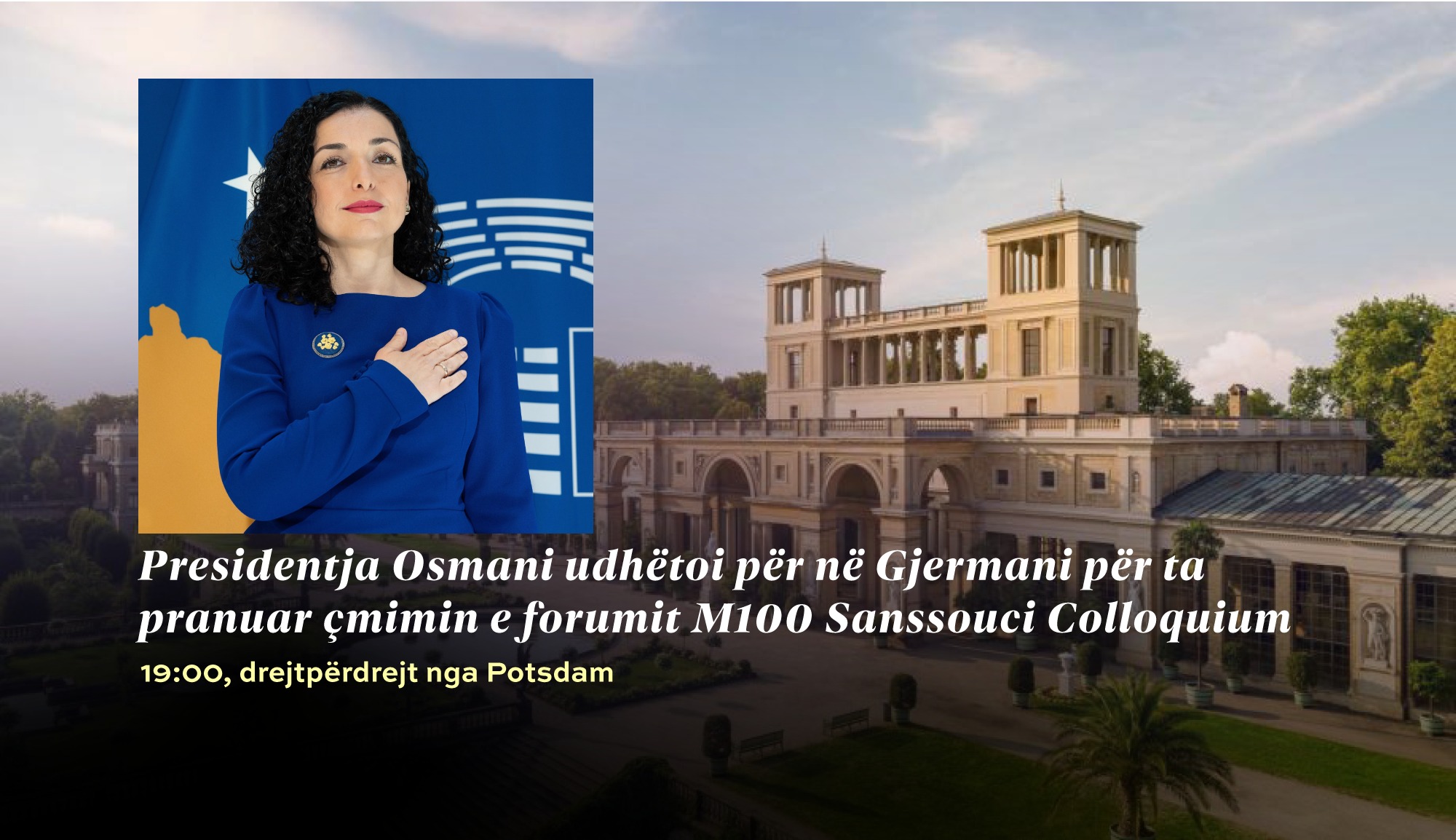 Osmani udhëton për në Gjermani, e nominuar për një çmim në forumin M100 Sanssouci Colloquium