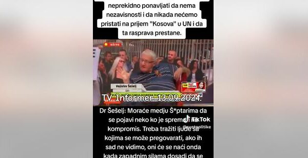 “Në televizionet serbe vazhdon zhargoni i viteve 90-të me protagonistin e njëjtë, Sheshelin”