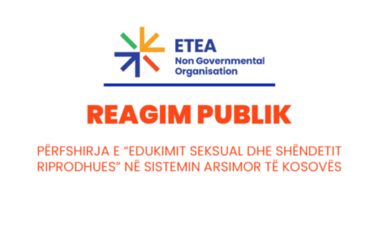 Organizata ETEA përkrah edukimin seksual në shkolla, apelon tek prindërit mos të ndikohen nga dezinformatat