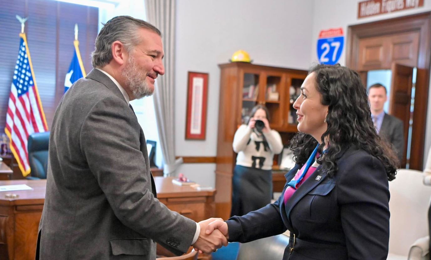 Osmani takohet me senatorin republikan Ted Cruz, flet për forcimin e partneritetit Kosovë-ShBA: Mbeten një aleat jetik