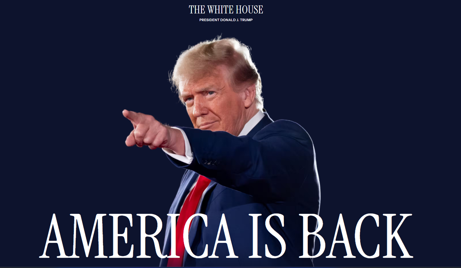 Webfaqja e Shtëpisë së Bardhë pas betimit të Trump: “AMERICA IS BACK”