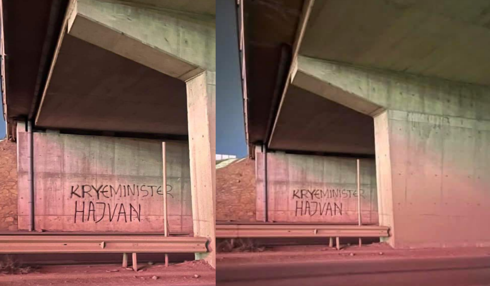 Shfaqet një grafit i ri me mbishkrimin “Kryeministër Hajvan”