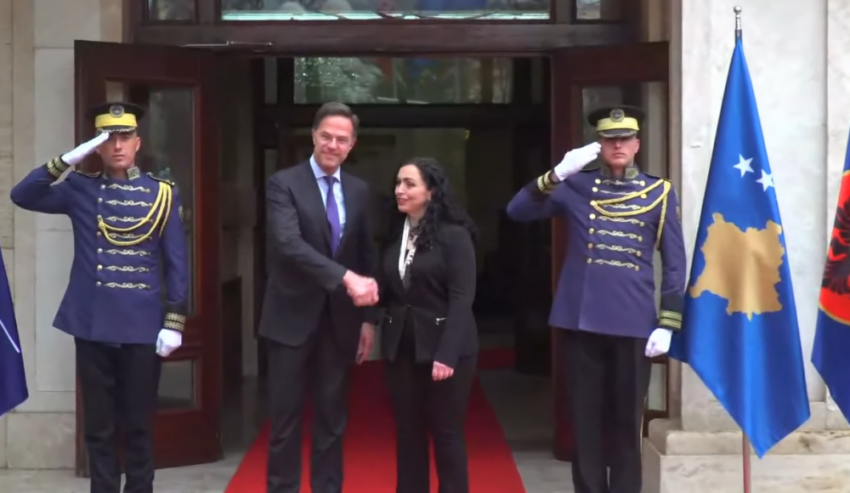 Sekretari i NATO-s, Mark Rutte pritet nga Osmani