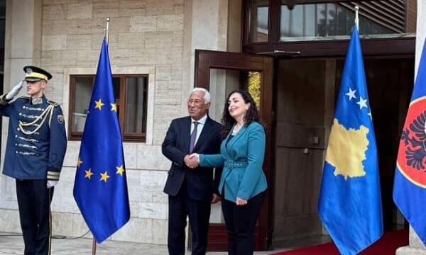 Osmani pret presidentin e Këshillit Europian, Antonio Costa