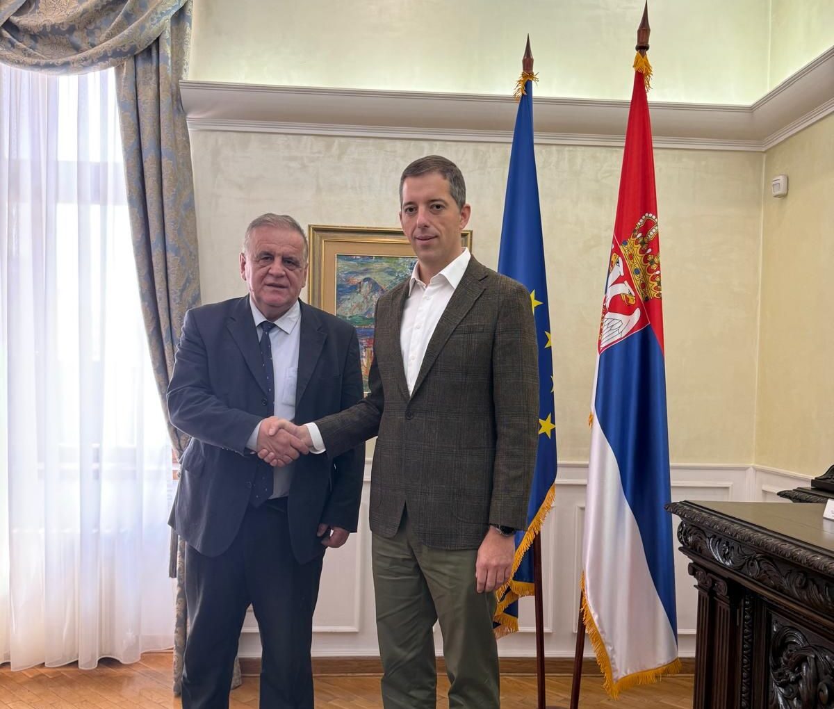 Nexhmedin Spahiu shkon në Beograd, e pret në zyrë minsitri serb Marko Gjuriq