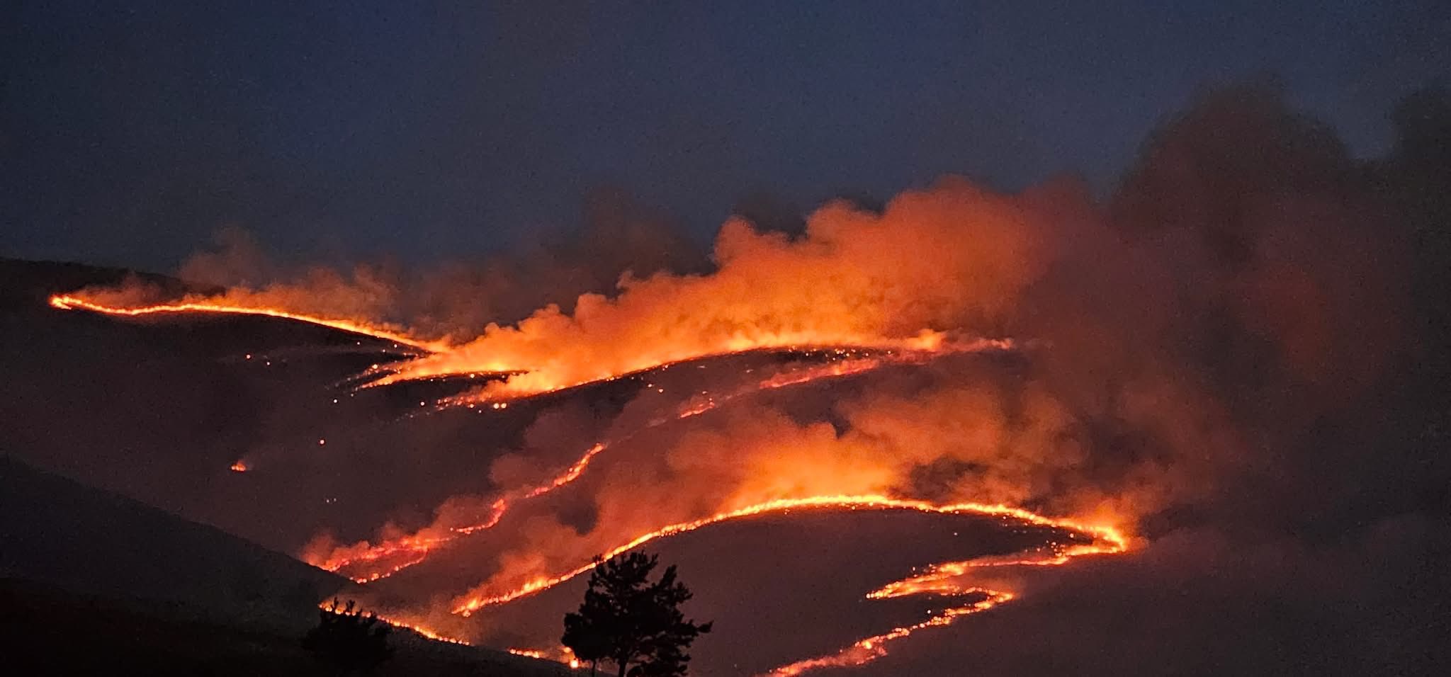 Zjarre të mëdha në malin e Goleshit