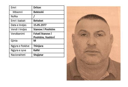 Policia publikon fotografinë e Driton Bekteshit, të kërkuar për vrasje të rëndë në tentativë
