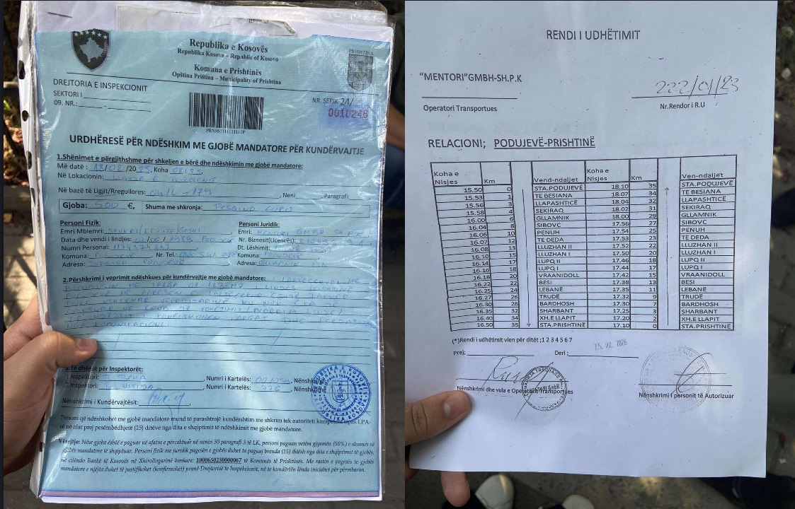 Gjobitet me 500 euro një kompani e autobusëve të Poodujevës që po kthehej nga Xhamia e Llapit