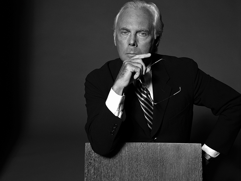 Vdes dizajneri i famshëm italian i modës ‘‘Mbreti Giorgio’’ Armani