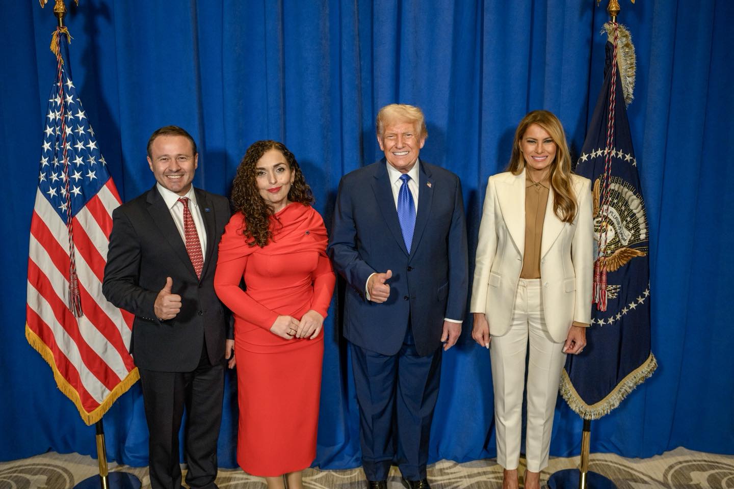 Fotografia me çiftin Trump në OKB, Osmani: Takimi protokollar u shndërrua në bisedë të gjatë dhe përmbajtjesore
