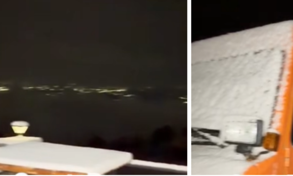 Bjeshkët e Strellcit mbulohen me borë, pamje nga bukuritë e natyrës së Deçanit