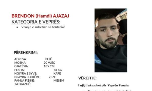 Publikohet fotografia dhe të dhënat e personit të kërkuar për “vrasje në tentativë”