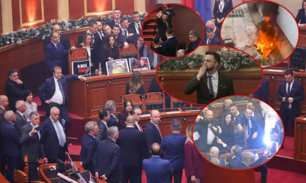 Kuvendi në Shqipëri e mbyll vitin me kaos e tensione, çfarë ndodhi në seancën me tym, sharje e zhurmë
