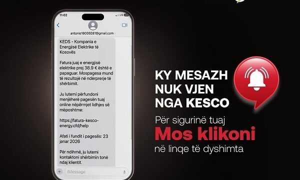 Njoftim për konsumatorët dhe mediat – Kujdes nga mesazhet mashtruese për pagesa të energjisë elektrike