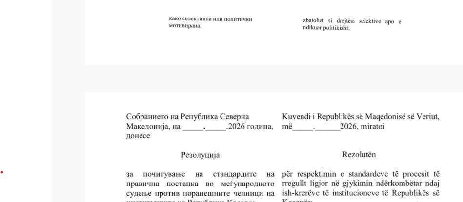 Kjo është rezoluta në mbrojtje të çlirimtarëve, Kuvendi i Maqedonisë së Veriut ndërpret punimet
