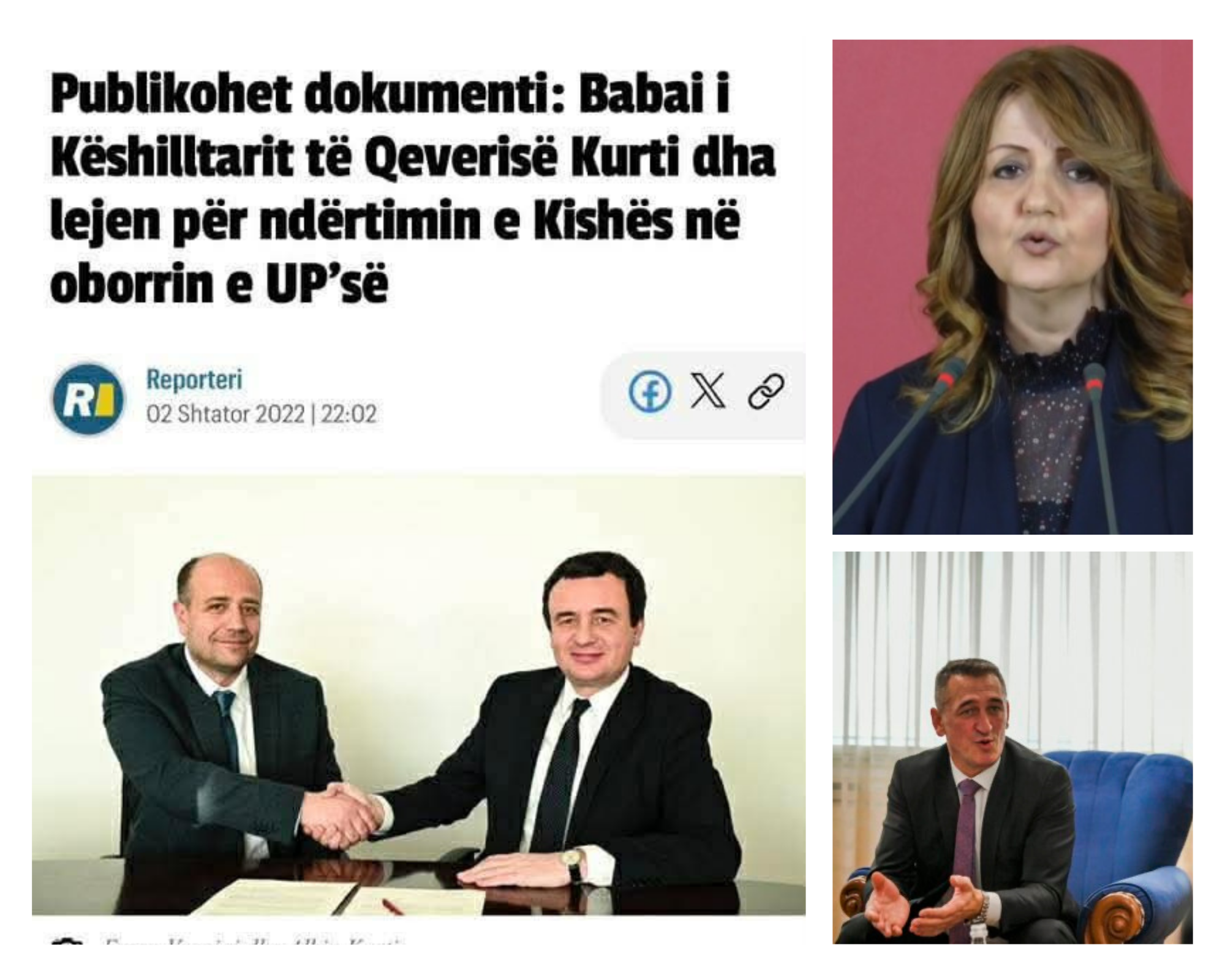 Nga koha kur babai i këshilltarit të Kurtit dha lejen për kishën serbe në UP, deri te kandidimi i Fatmire Kollçakut për presidente