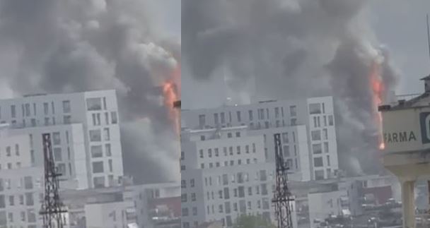 Përfshihet nga flakët një pallat në Tiranë