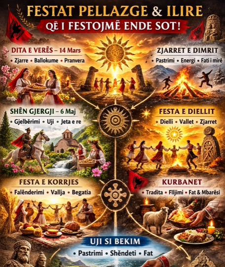 KURIOZITETE NGA FESTAT PELLAZGE & ILIRE QË I FESTOJMË ENDE SOT
