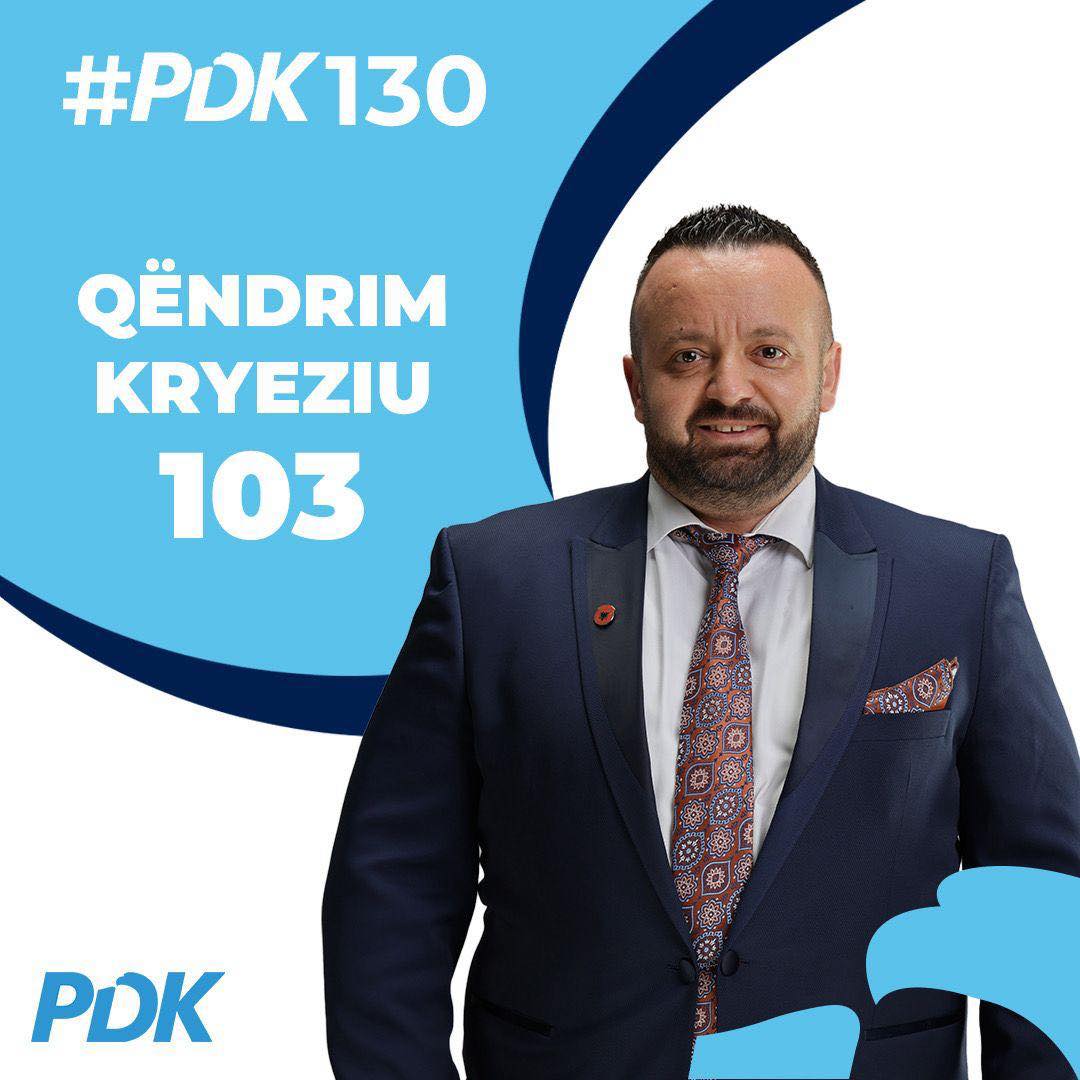 Qëndrim Kryeziu rihyn në garën zgjedhore me numrin e njëjtë 103 në listën e PDK-së