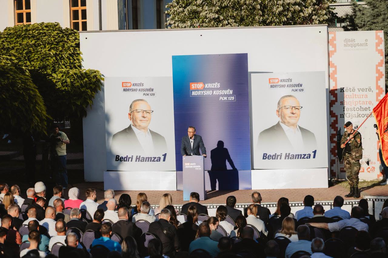 PDK përmbyllë fushatën të shtunën në sheshin “Skënderbeu”, Hamza: Bashkë i themi STOP krizës