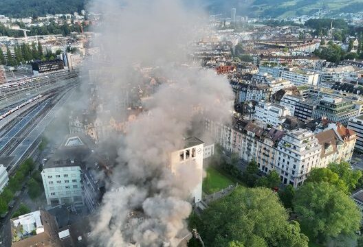 Lucern: Një hotel përfshihet nga zjarri, një zjarrfikës i lënduar