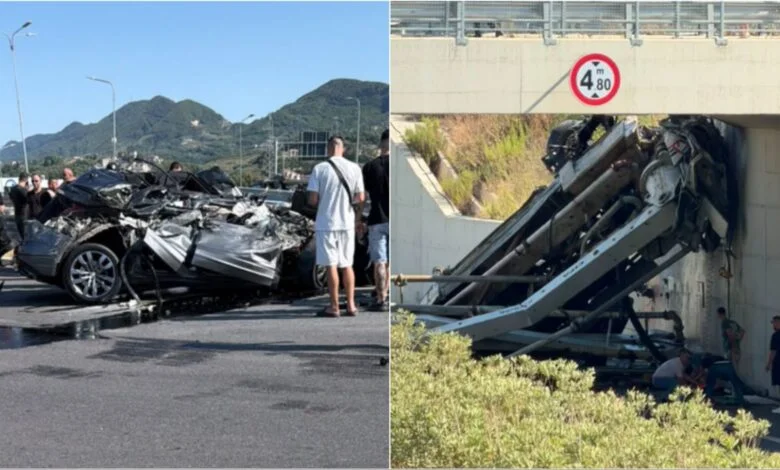 Vdes edhe personi i dytë që ishte në kamion, pamje të rënda nga aksidenti në Shqipëri