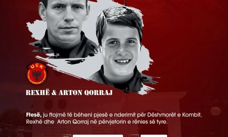 Përkujtohen të hënën dëshmorët Rexhë dhe Arton Qorraj, OVL-UÇK Deçan fton qytetarët për homazhe