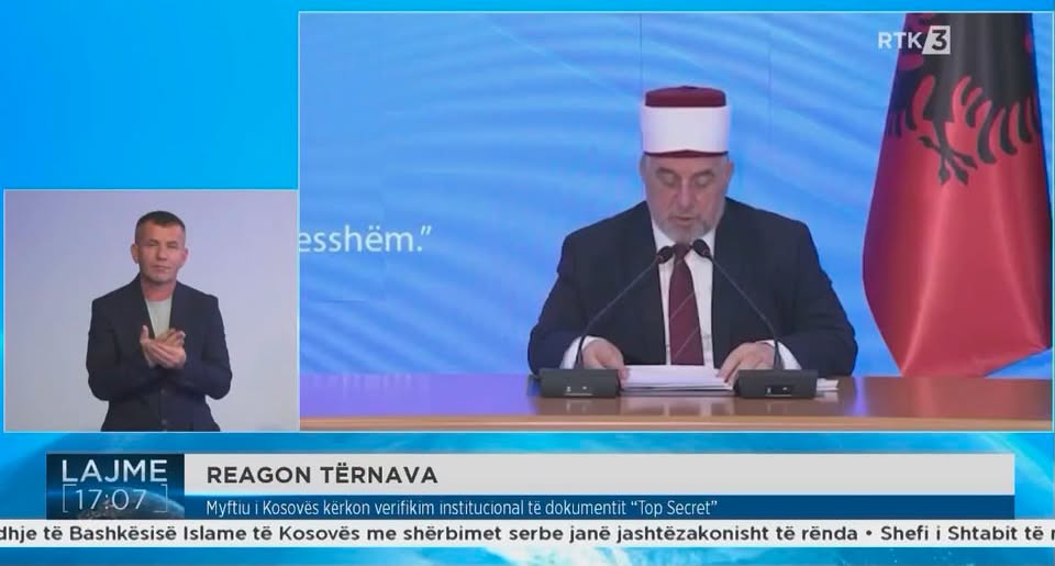 Organizata “Shqiptaria” reagon ndaj RTK-së: “Kosova nuk ka Myfti të Kosovës”