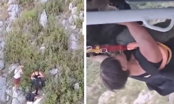 U dehidratuan, s’mund të vijonin lëvizjen – Forcat Ajrore shqiptare shpëtojnë tre turistë të bllokuar në Malin e Çikës