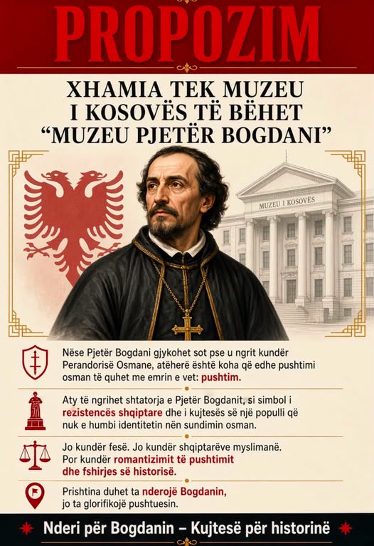 Basri Beka propozon: Xhamia te Muzeu i Kosovës të shndërrohet në “Muzeun Pjetër Bogdani”