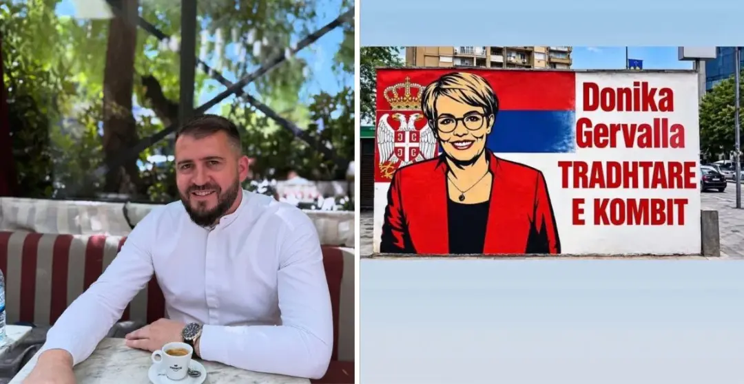 Lushtaku publikon foton e Gërvallës me flamurin e Serbisë: Tradhtare e kombit