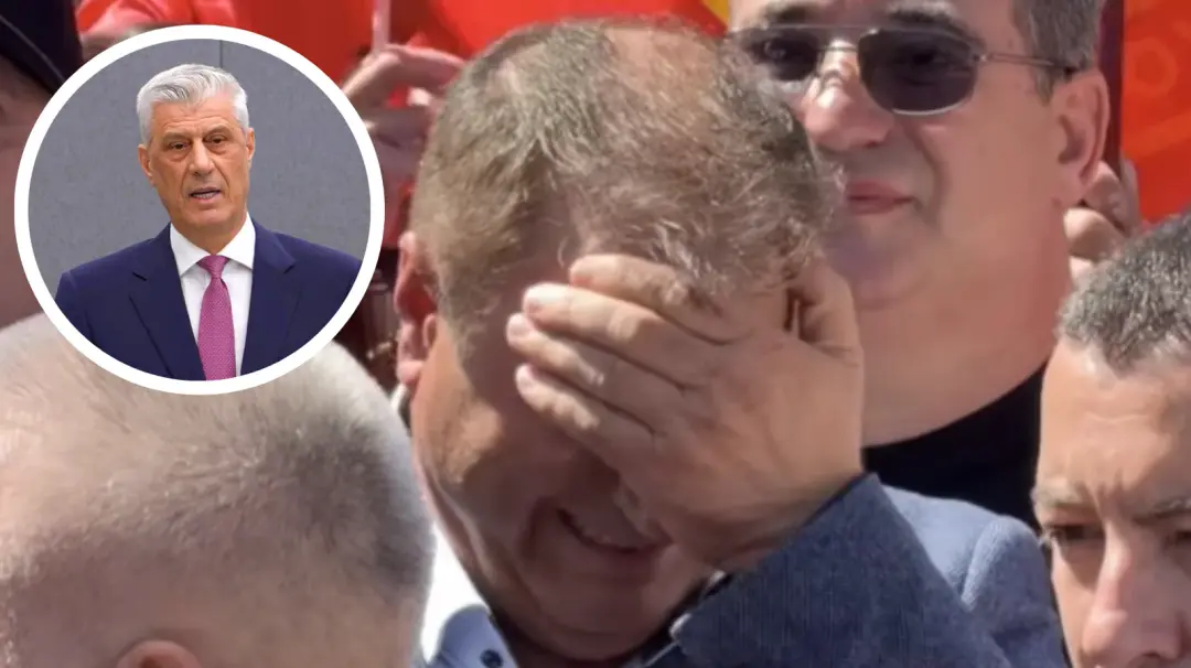 Pamje emocionuese: Vëllai i Hashim Thaçit s’mundi ta mbajë mërzinë në protestën ku kërkohej drejtësi për ish-krerët në Hagë