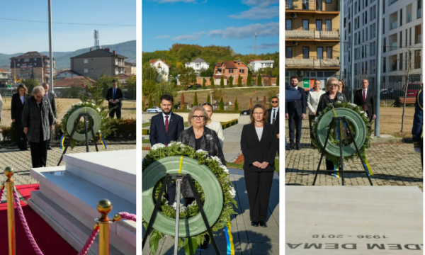 Presidentja bën homazhe në Prekaz, te varri i Rugovës e Demaçit: Kosova është ndërtuar mbi sakrificë e vizion