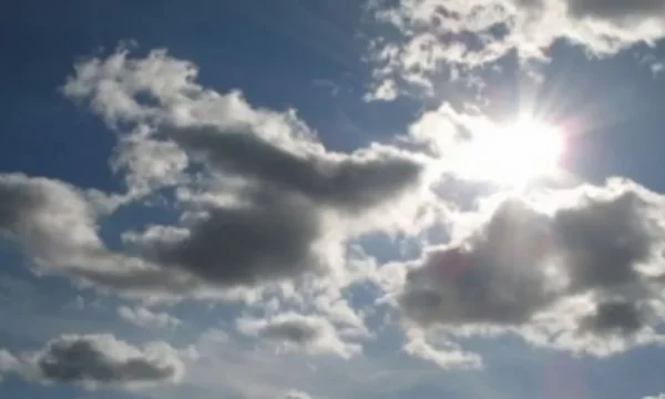 Diell e vranësira sot, nesër shi