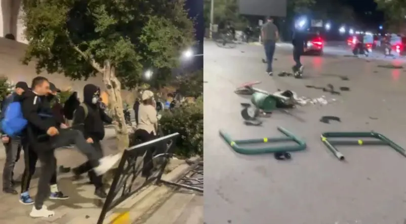 Protestuesit në Tiranë cak institucionet shtetërore dhe bizneset, përballje nëpër rrugë me policinë