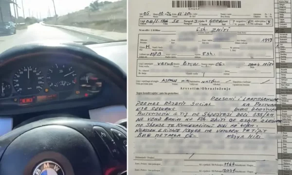 Identifikohet shoferi që po drejtonte veturën me 135 km/h në zonën ku kufizimi ishte 40 km/h